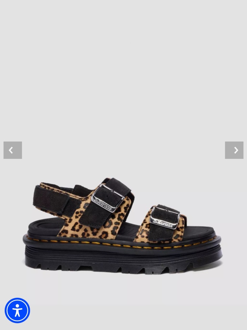 Dr. Martens 8 zebzag sandal Leopard Print Black Sandals - Picture 5 of 14
